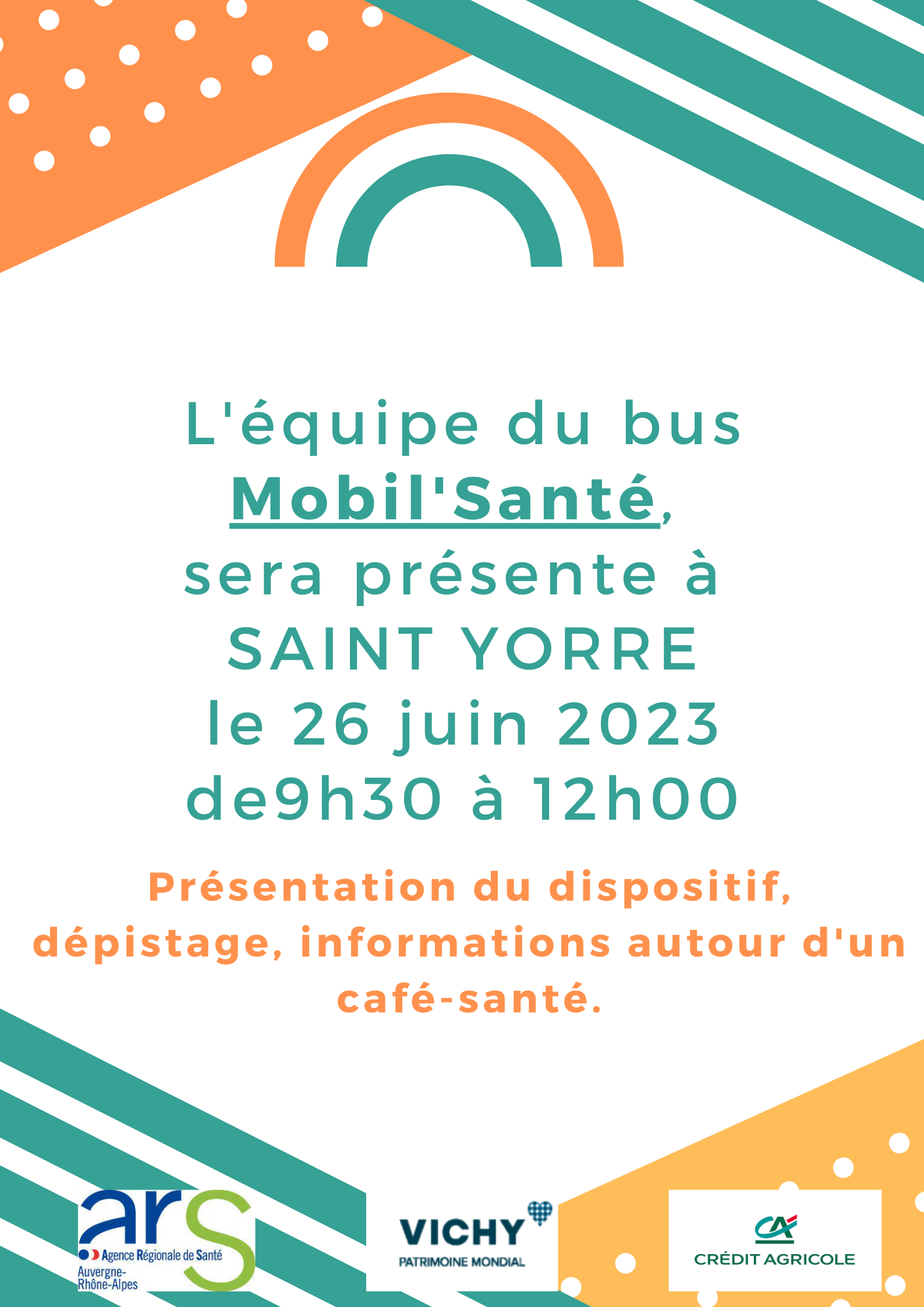 Le bus Mobil'Santé arrive à Saint-Yorre 26 juin 2023
